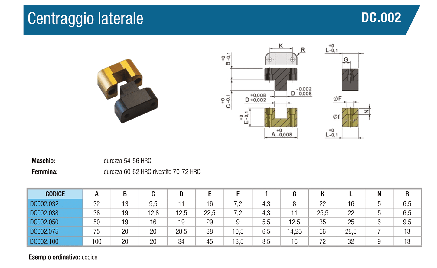 Centraggio laterale DC.002