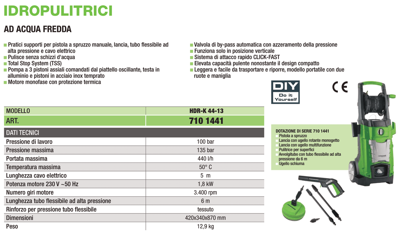 Cleancraft idropulitrice HDR-K 44-13
