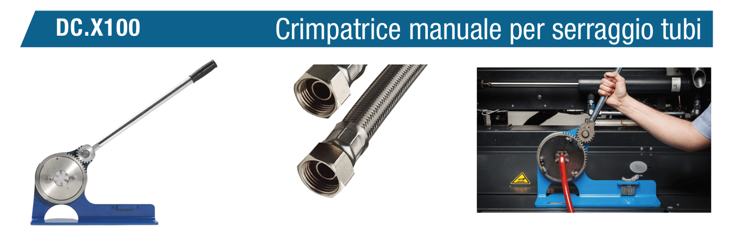Crimpatrice manuale per serraggio tubi
