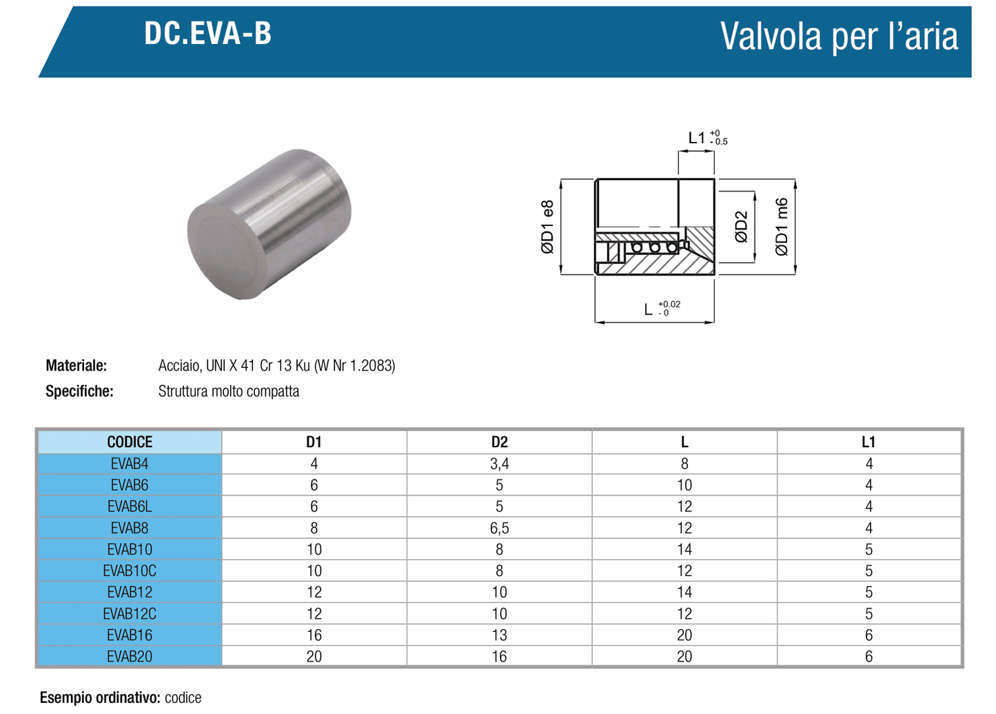 Valvola aria EVA-B