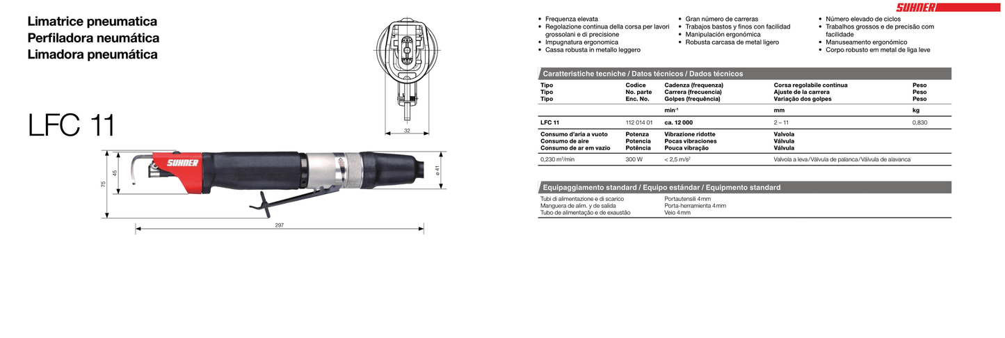 Suhner limatrice pneumatica LFC11