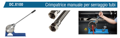 Crimpatrice manuale per serraggio tubi